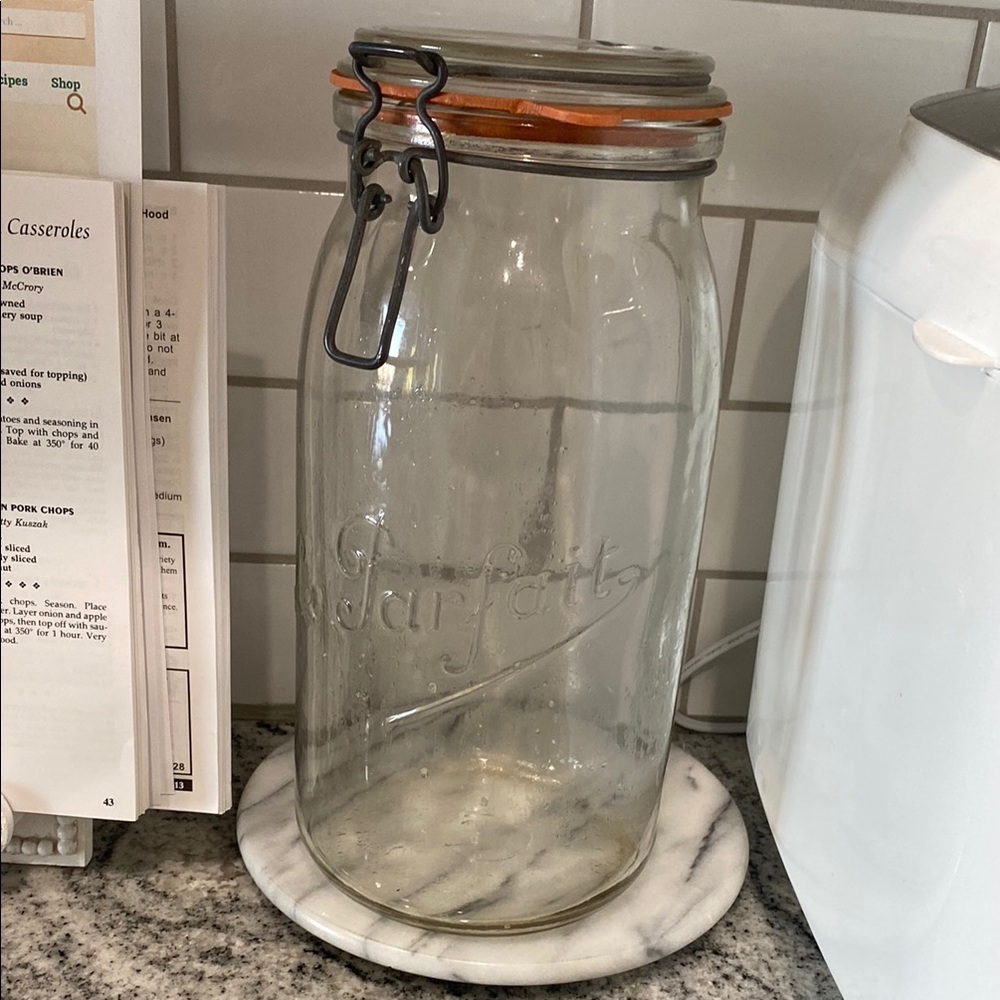 Le Parfait France Super Jar (3L) Large Clear Canning Storage Wire Bail!